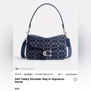Coach Soft Tabby Shoulder Bag in Blue